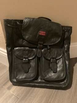 Nice leather bookbag/packpack