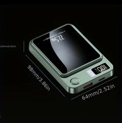 22.5W Fast Charging USB Power Bank PD20W, 5000mAh Magnetic Wireless Charger For Magsafe For IPhone 11 12 13 14 Pro Max For Samsung &All the accessorie