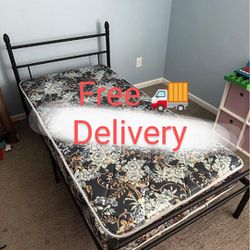 Twin Mattresses And Bed frame 