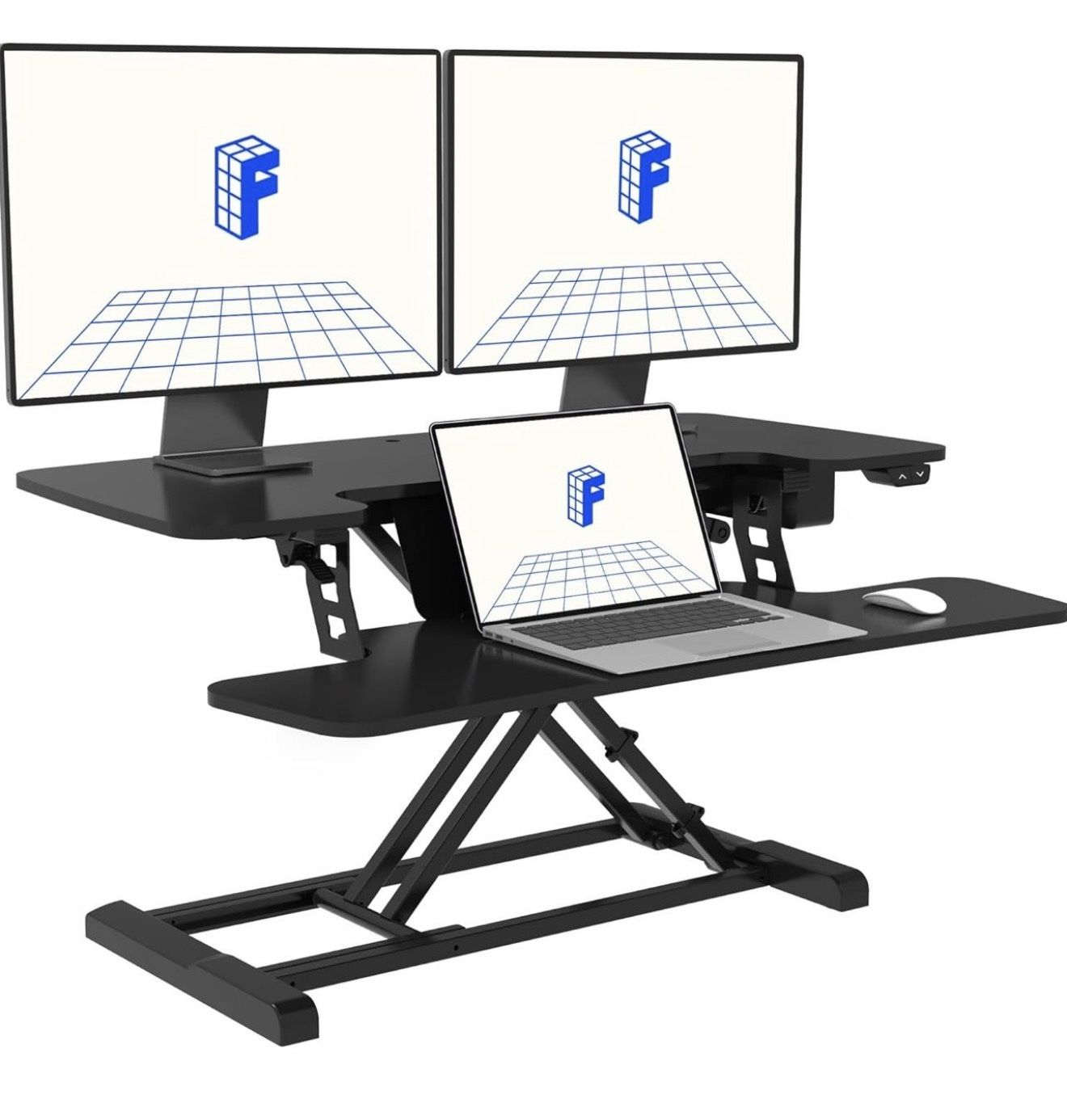 FLEXISPOT 35" Desk Converter Adjustable Sit to Stand up w Keyboard Tray