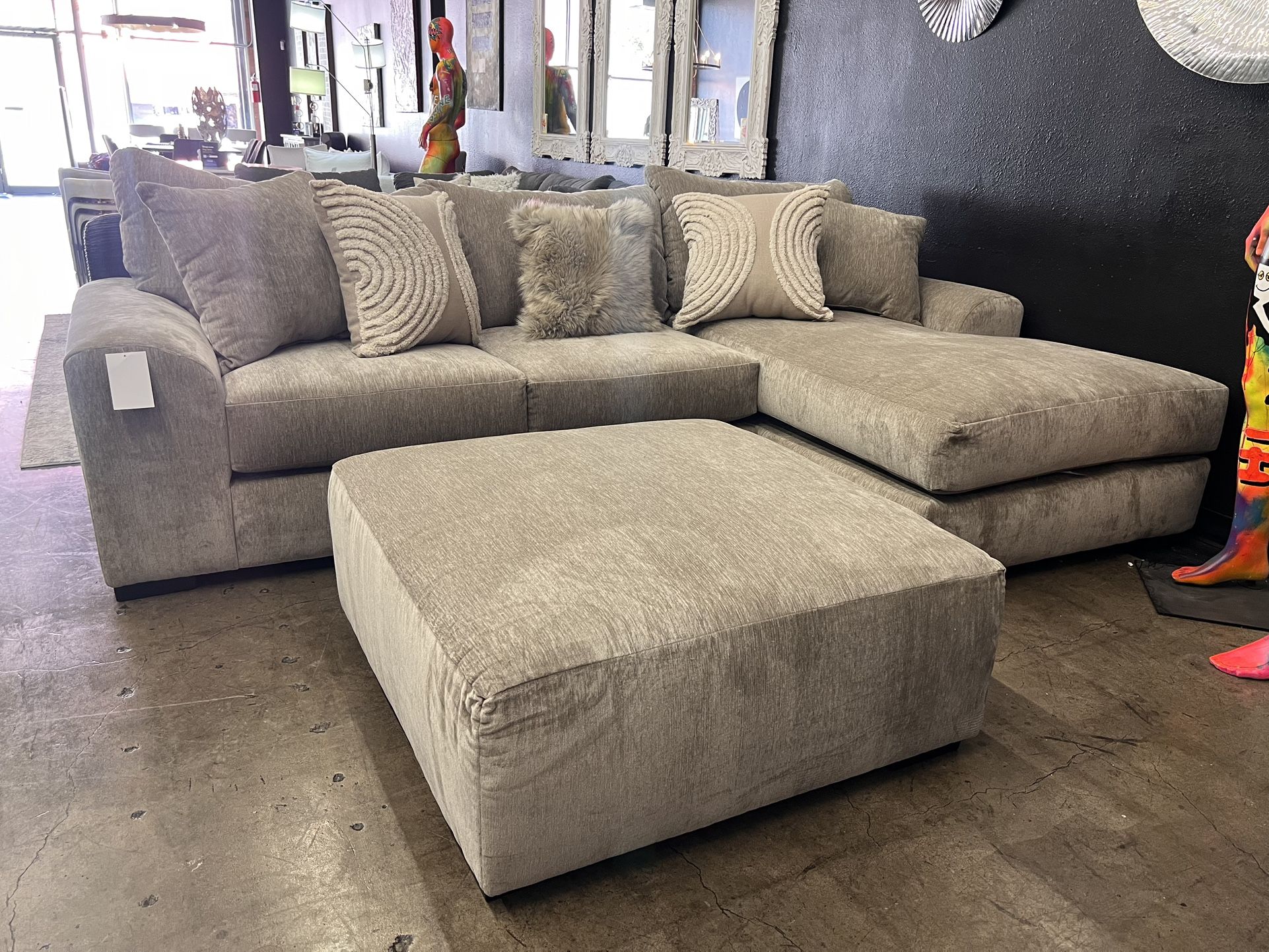 New Sectional With Ottoman / Financing Available