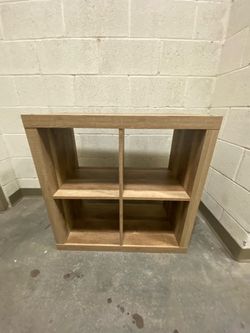 4 Cube Organizer Natural Wood Cubby Storage