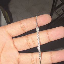 Real Diamond Single Line Tennis Bracelet