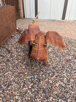 5’ Long dog rusty yard Art