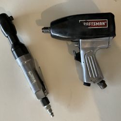 Craftsman 1/2” Impact wrench and Napa professional 3/8” power air ratchet
