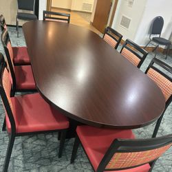 Dining Room/Poker Table With Eight Chairs