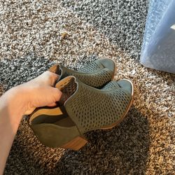 Dark Green Ankle Booties