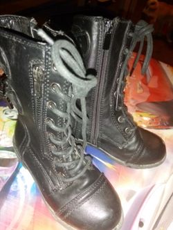 girls black boots size 9