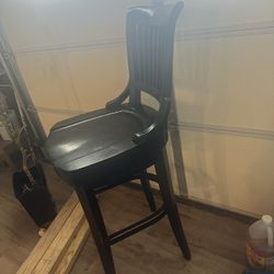 Sturdy Wood Swivel Stool