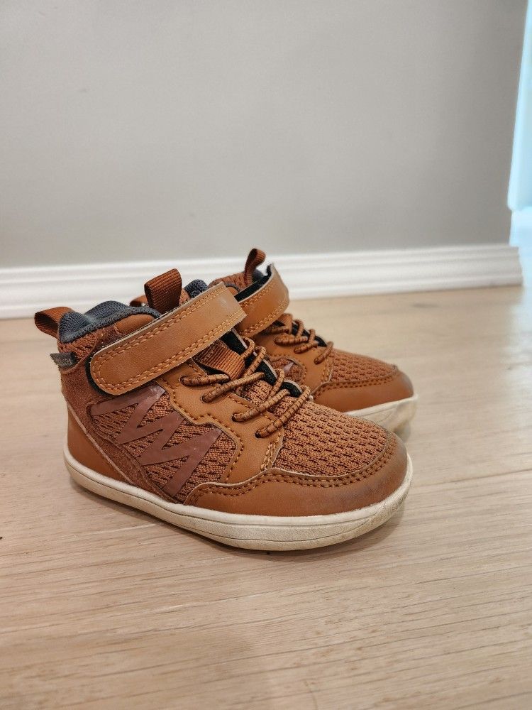 WateLves Toddler Little Kids Wide Barefoot Shoes Breathable High Top Adjustable Strap Sneakers Lightweight