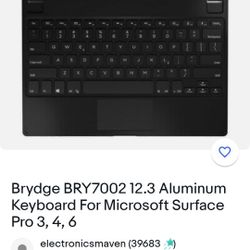 Brydge  12.3  Keyboard for Microsoft  Surface Pro 3, 4, 5