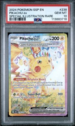 2024 POKEMON SSP EN-SURGING SPARKS #238 PIKACHU EX SPECIAL ILLUSTRATION RARE