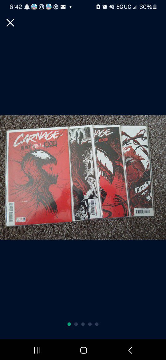 Carnage Black, White, & Blood Series 1-4