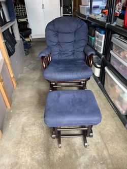 Glider Rocker With Footstool