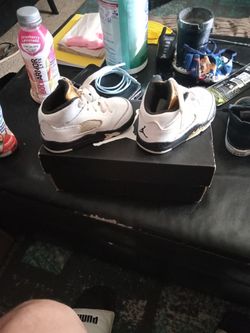 White And Gold Jordans