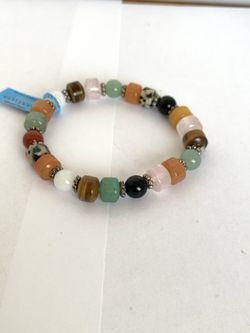 Genuine natural stone stretchy bracelet #111