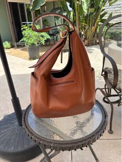 Genuine, black, brown leather purse