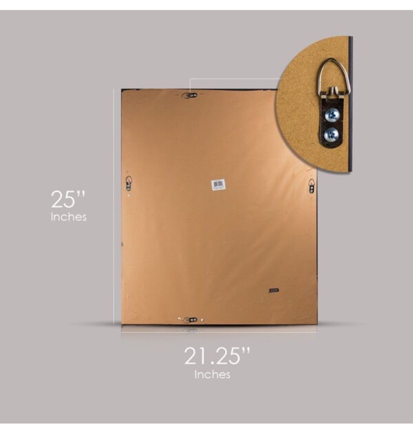 Rectangle Silver Accent Mirrors (2)