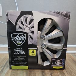 Auto Drive 14-Inch Wheel Covers - Silver (4-Pack) - Brand New