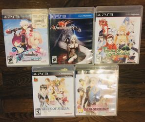Ar tonelico Qoga, Drakengard 3 (sold) Tales Of Symphonia, Tales of Xillia 1 &2 PS3 games