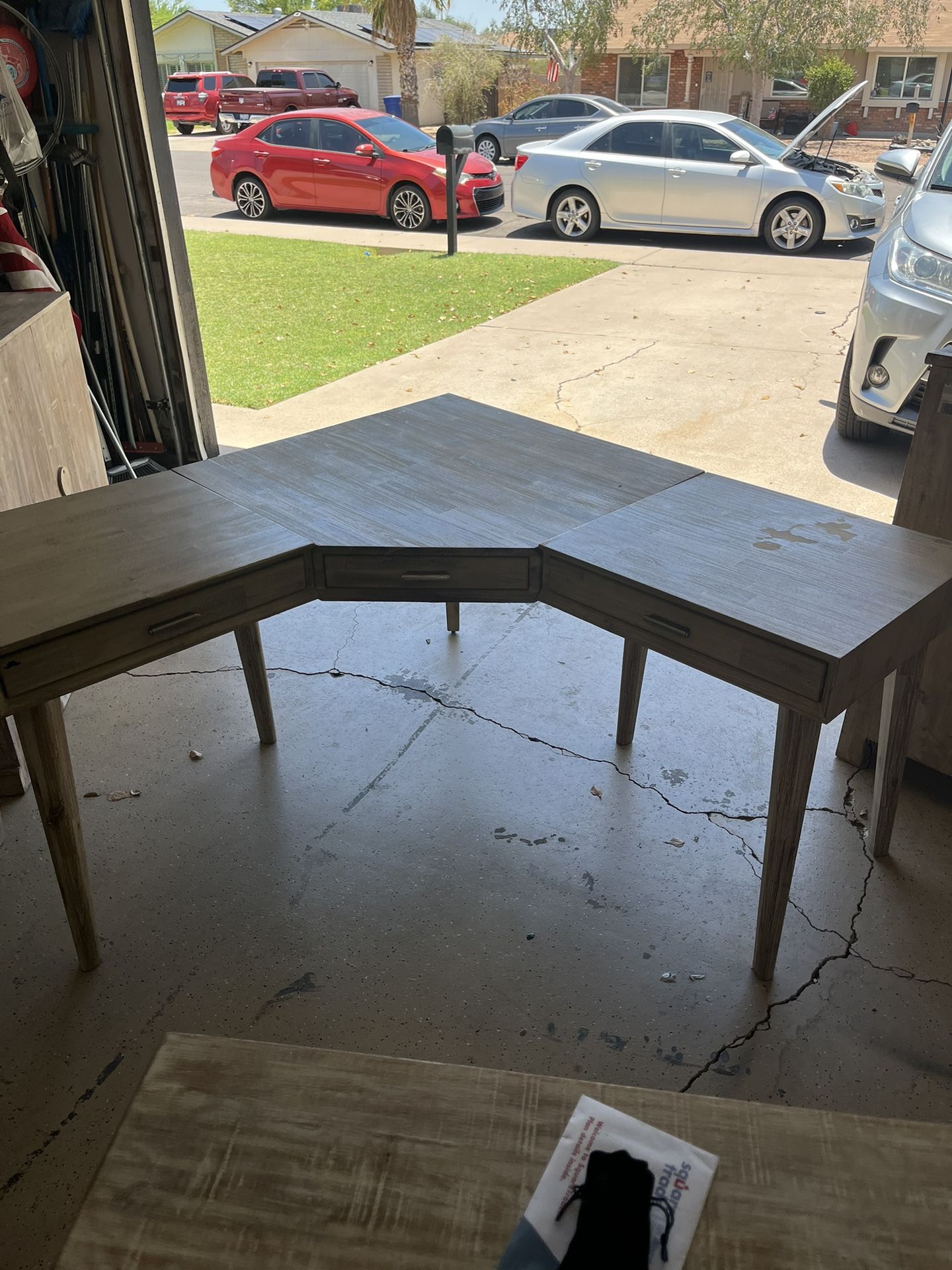 Wood Corner Desk