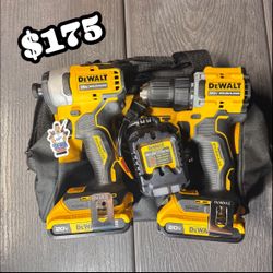 DEWALT ATOMIC 20-Volt MAX Lithium-Ion Cordless Combo Kit (2-Tool) with (2) 2.0Ah Batteries, Charger and Bag