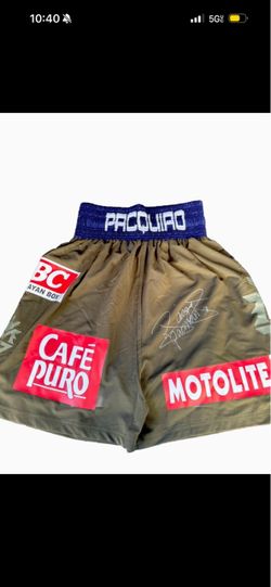 MANNY PACQUIAO AUTOGRAPHED SIGNED BOXING TRUNKS