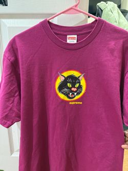 SUPREME BLACK CAT T MAGENTA SIZE L
