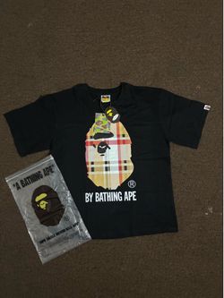 BAPE X BURBERRY black t shirt [size M]