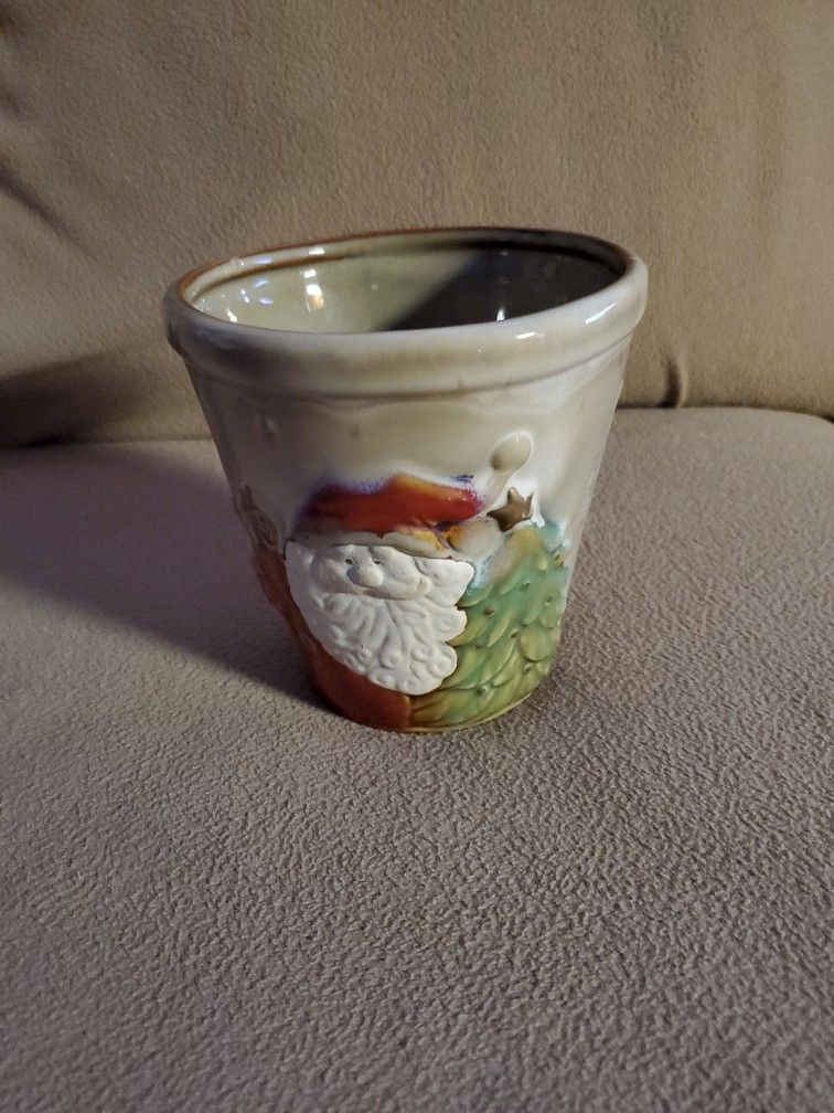 Ceramic Santa Claus Flower Pot