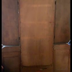 Antique vanity trifold mirror Myers-Spalti