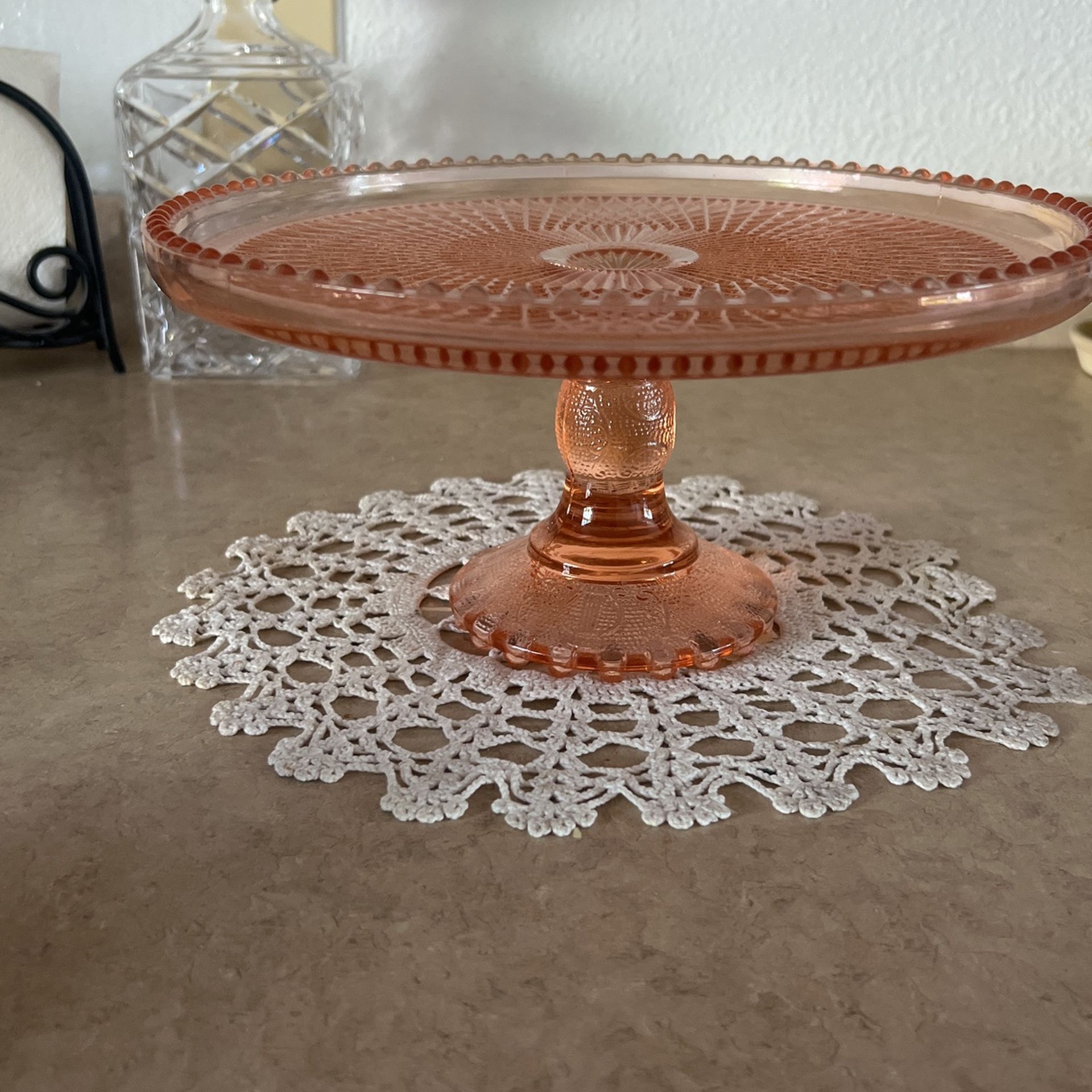 Elegant Crystal Cake Stand