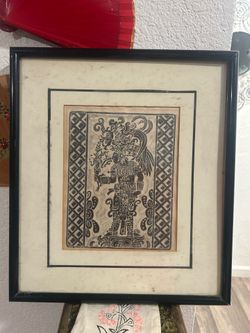 Mayan iconography  framed art