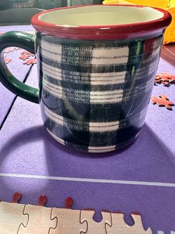 Plaid Ceramic Coffee Mug