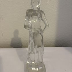 French Vintage Crystal Indian Woman Figurine D’Arques