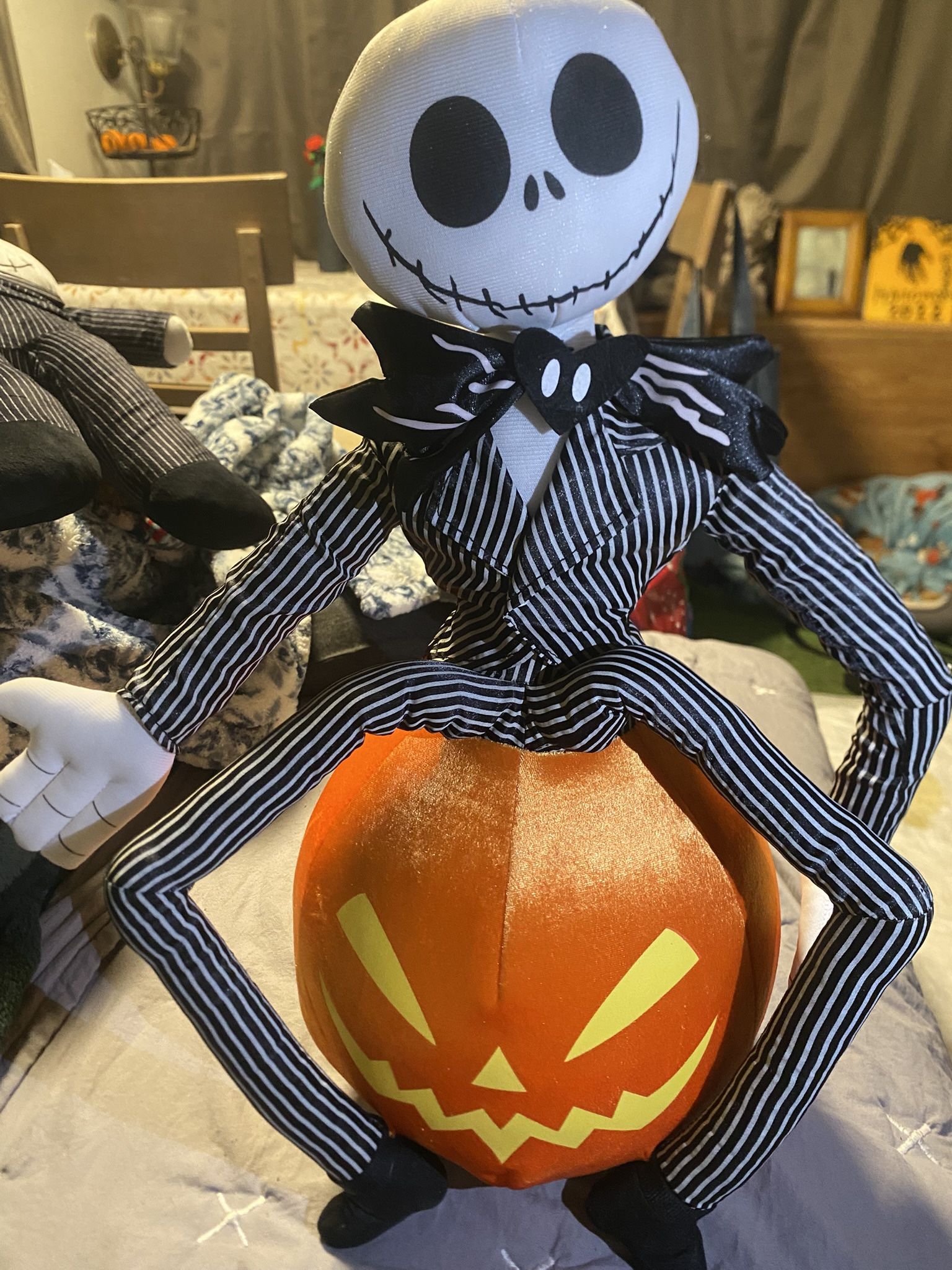 Jack Skellington Sitting On a Pumpkin