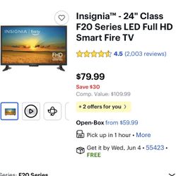 Insignia Fire TV F20 Series TV 24 Inch LED HD (Brand new in box Unopened)