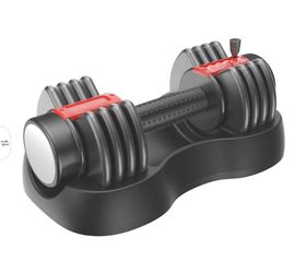 25lbs Fast Adjustable Dumbbell with Weight Plate for Body Workout Home Gym