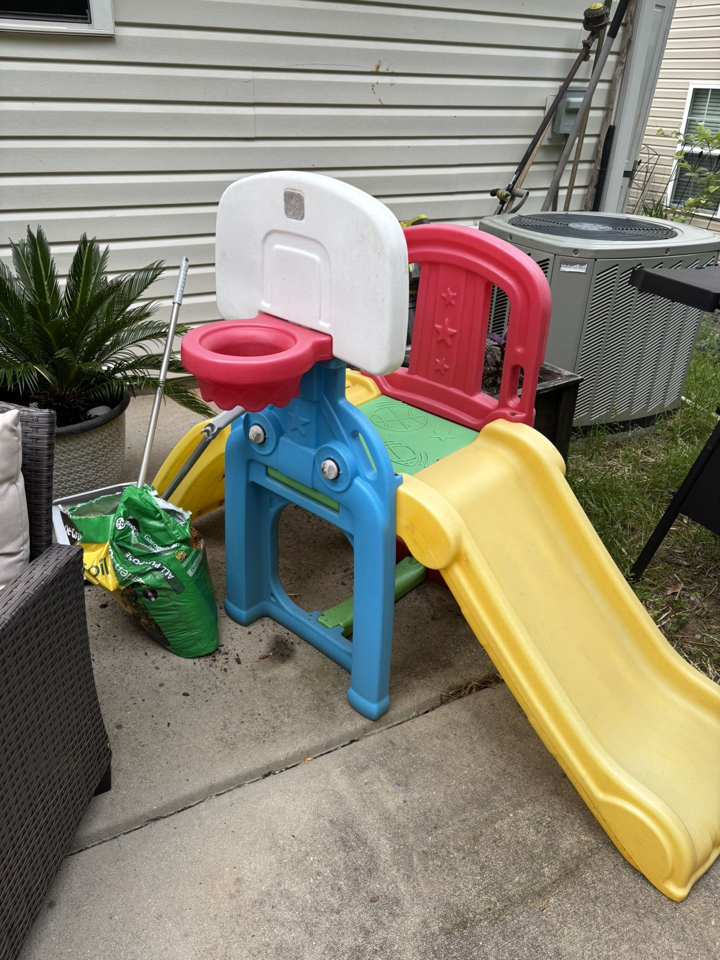 step 2 slide and basketball hoop combo