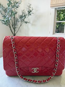 Chanel Classic Flap Bag Red Patent Leather
