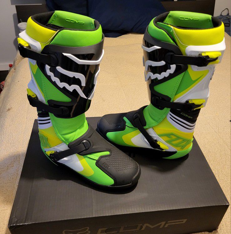 Mens Fox Motocross Boots Size 10 New