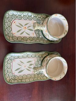 Temptations soup and sandwich serving set