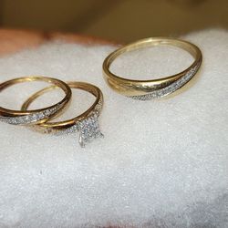 10K His & Her Bridal Ring Set