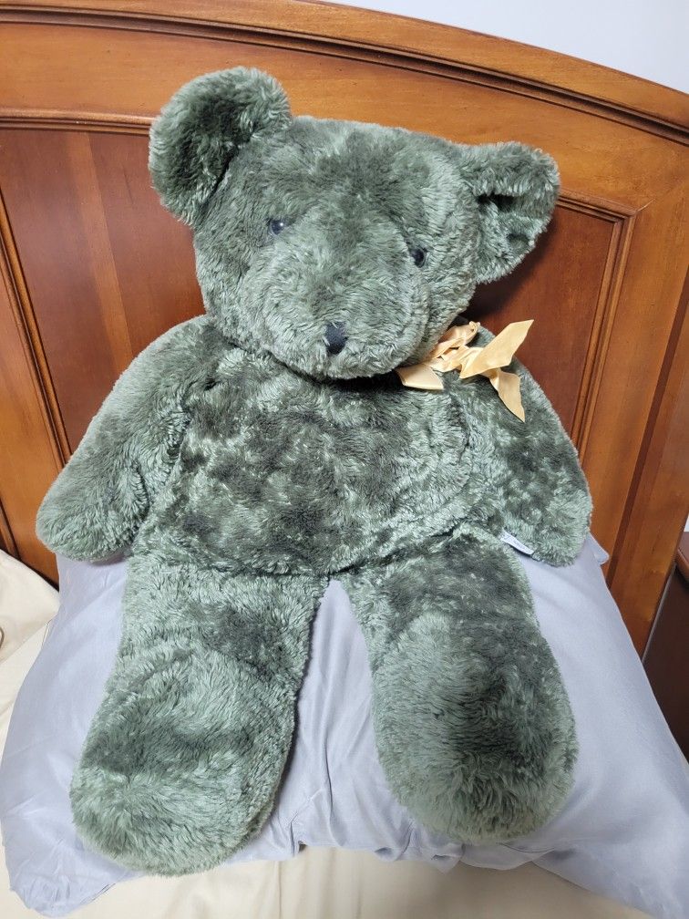 Green Plush Bear, 30 inches