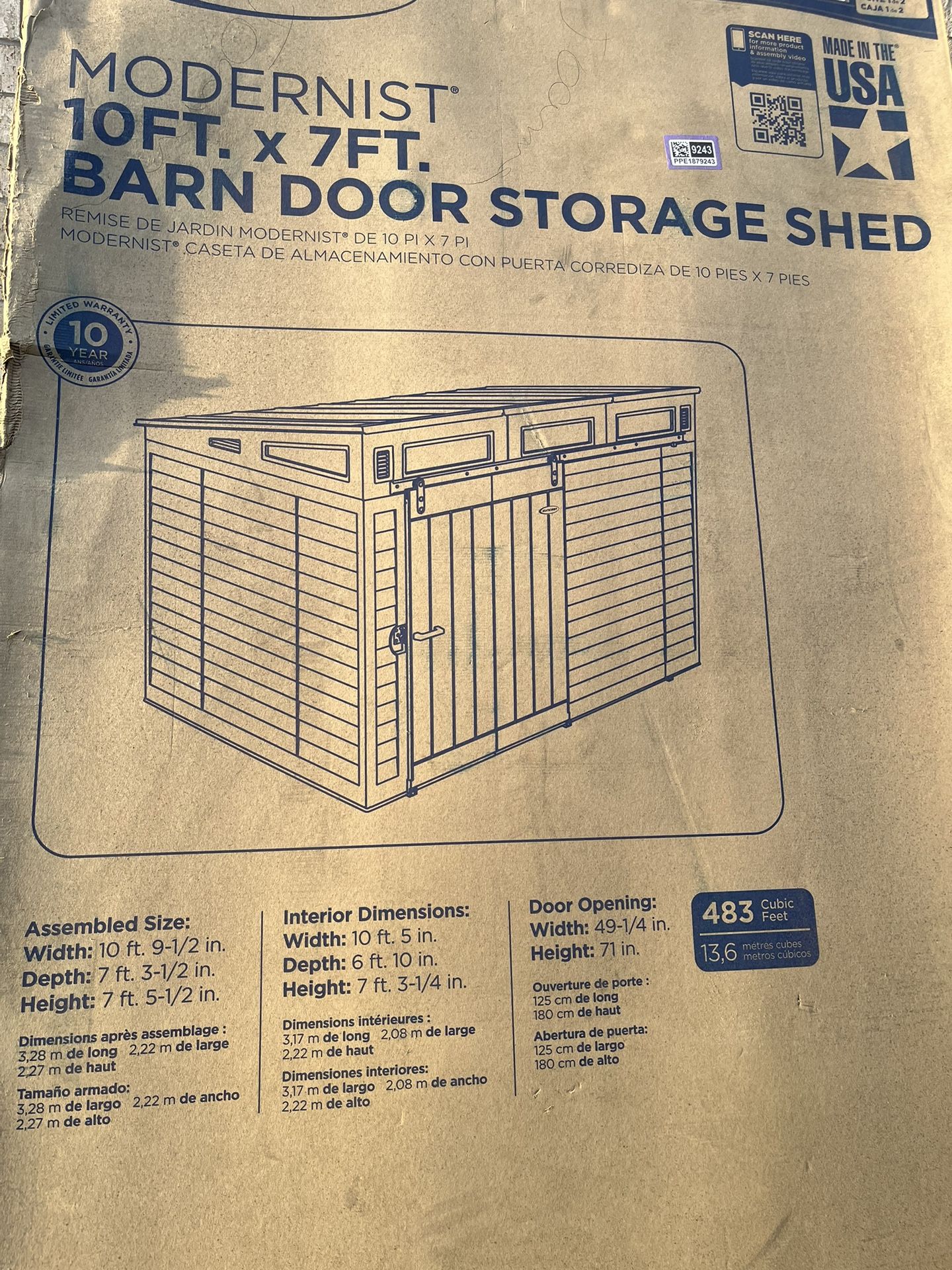 New 10x7 Shed