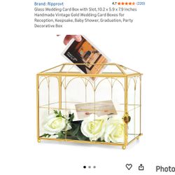 Glass Wedding Card Box Holder