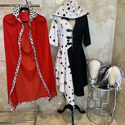 Cruella Deville 101 Dalmatians Couples Halloween Costume Set Party New 
