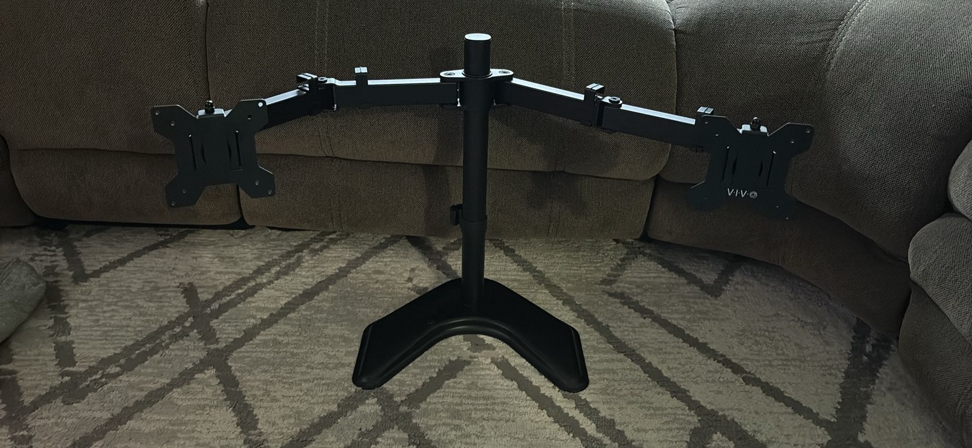 Dual Monitor Stand With Keyboard And Mouse