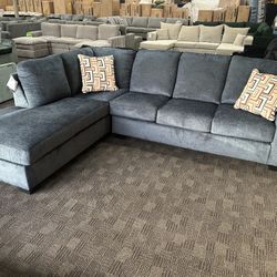 Navy Blue Comfy Sectional 