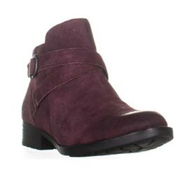 Womens Born Chaval Flat Casual Ankle Boots, Burgundy, 8.5M US 